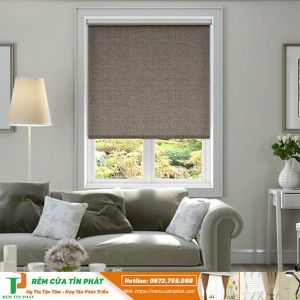 Rèm cuốn chống nắng phòng ngủ vải ánh kim 2 mặt hãng Vạn Thái
