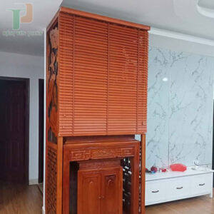 Rèm sáo gỗ che bàn thờ RGBT11
