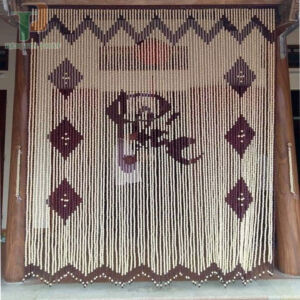 Các mẫu rèm phòng thờ giá rẻ bằng hạt gỗ RHG51