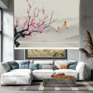 Rèm cuốn in tranh cản nắng 100% Mã HSE0603