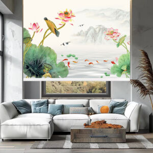 Rèm cuốn in tranh cản nắng 100% Mã HSE0615