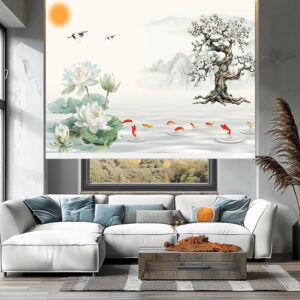 Rèm cuốn in tranh cản nắng 100% Mã HSE0616