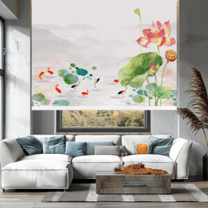 Rèm cuốn in tranh cản nắng 100% Mã HSE0619