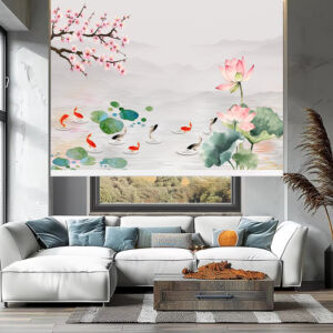 Rèm cuốn in tranh cản nắng 100% Mã HSE0621