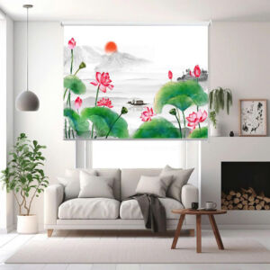 Rèm cuốn in tranh cản nắng 100% Mã HSE0714